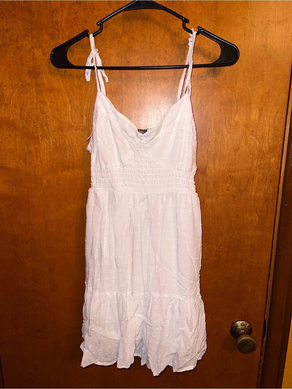 wild fable White Tie-Shoulder Tiered Sundress